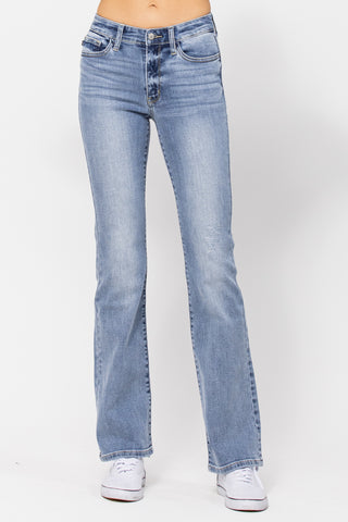Judy Blue Mid Rise Light Wash Bootcut Country Jeans