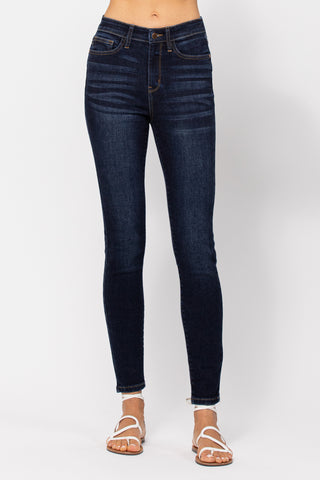 Judy Blue Mid Rise Skinny Fit Dark Wash Jeans