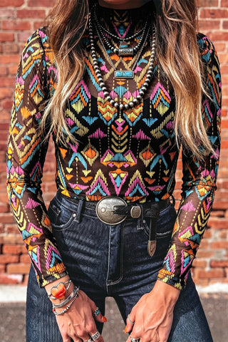 Painted Mesa Mesh Top