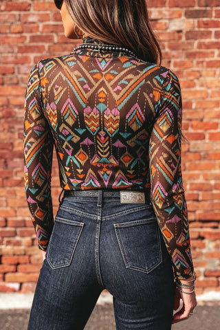 Painted Mesa Mesh Top