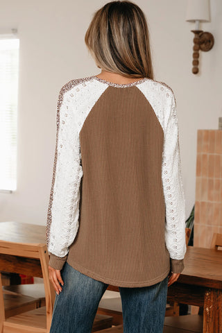 Leopard Lace Country Top