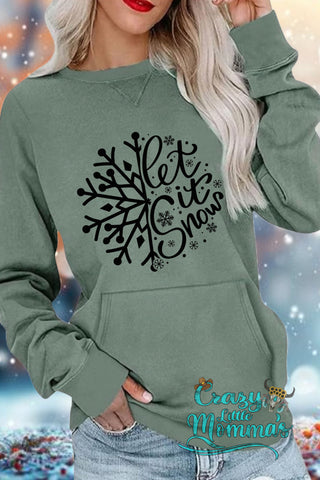 Let It Snow Pocket Sweatshirt