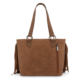Montana West Fringe Tote with Wallet Set