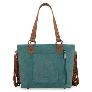 Montana West Fringe Tote with Wallet Set