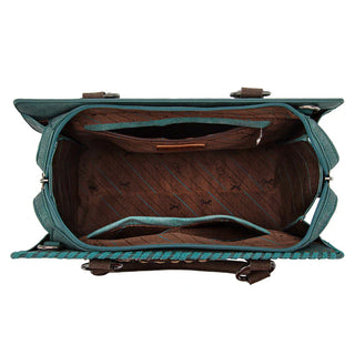 Montana West Tooled Aztec Turquoise Crossbody and Wallet Set