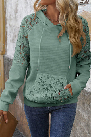 Meadow Sage Lace Hoodie