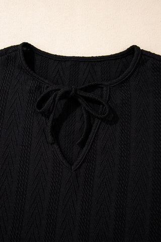 Midnight Bloom Patchwork Top