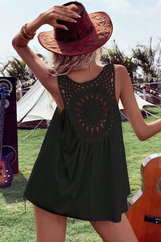 Back of boho tank