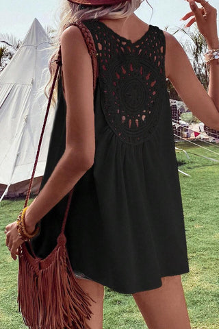 Side view of boho tank.