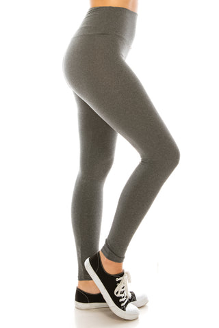 Side-view of Midnight Ranch Heather Charcoal Leggings