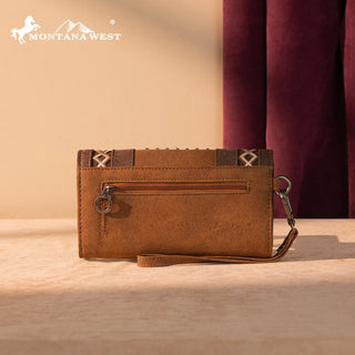 Montana West Cut-Out Embroidered Concealed Carry Tote and Wallet Set