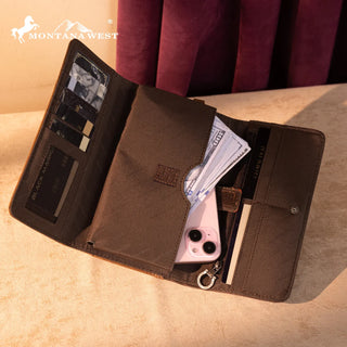 Montana West Cut-Out Embroidered Concealed Carry Tote and Wallet Set