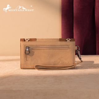 Montana West Cut-Out Embroidered Concealed Carry Tote and Wallet Set