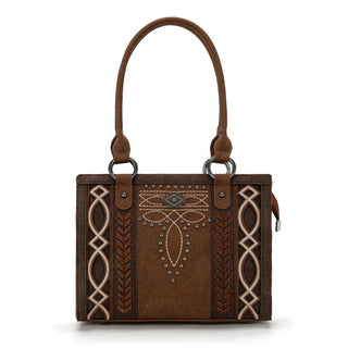 Montana West Cut-Out Embroidered Concealed Carry Tote and Wallet Set