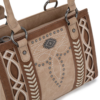 Montana West Cut-Out Embroidered Concealed Carry Tote and Wallet Set