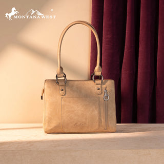 Montana West Cut-Out Embroidered Concealed Carry Tote and Wallet Set