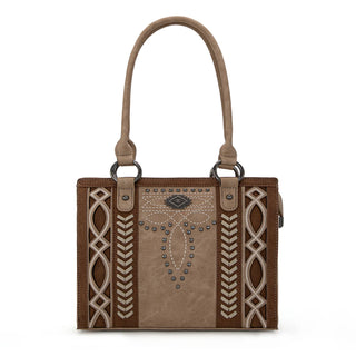 Montana West Cut-Out Embroidered Concealed Carry Tote and Wallet Set