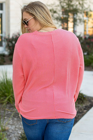Peachy Keen Plus Size Pocket Top