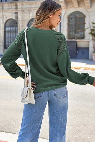 Prairie Grace Lace Shoulder Top