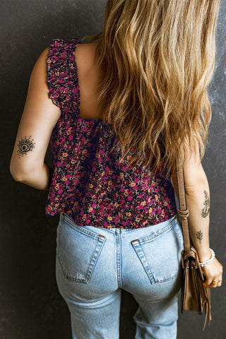 Back of the Prairie Petals Square Neck Tank