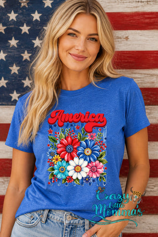 America Preppy Floral Tee