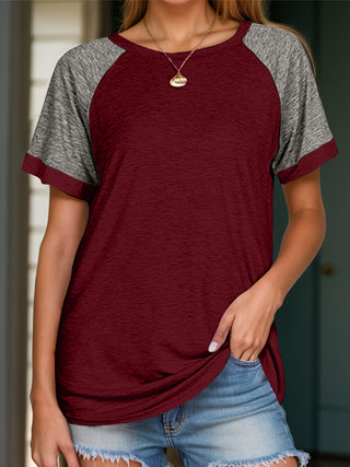 The front of the Red Rural Roots Relaxed Tee