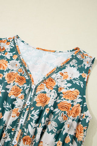 Sagebrush Bloom Tiered Midi Dress