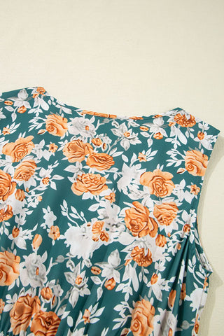 Sagebrush Bloom Tiered Midi Dress