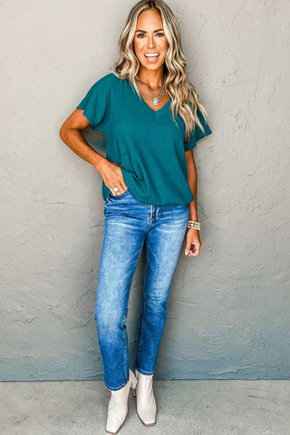 Full body view of Sapphire Skies Cowgirl Tee