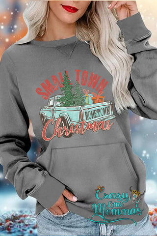 Small Town Christmas Pocket Sweatshirt