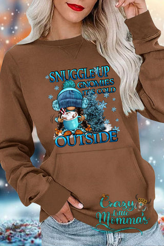 Snuggle Up Gnomies Pocket Sweatshirt
