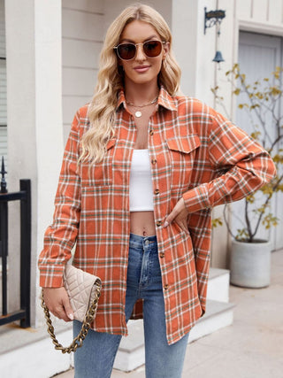 Southern Pines Plaid Shirt in Oragne