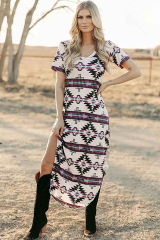 Southwest Sunset Aztec Dress