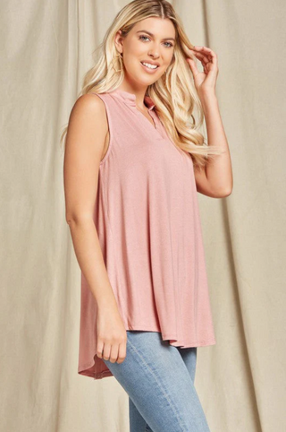 Side-view of the Sweet Magnolia Notched Tank