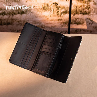 Trinity Ranch Black Concho Tote and Wallet Set