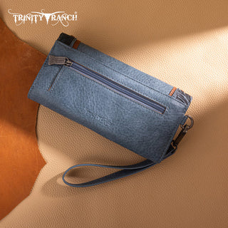 Trinity Ranch Blue Concho Tote and Wallet Set