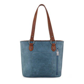 Trinity Ranch Blue Concho Tote and Wallet Set