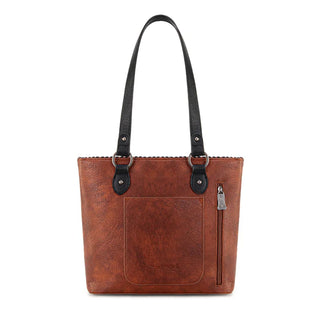 Trinity Ranch Brown Concho Tote and Wallet Set