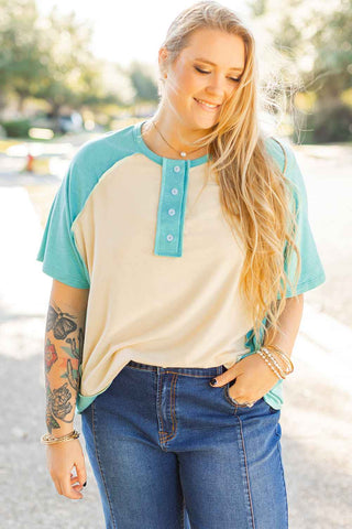 Turquoise Plus Size Breeze Tee