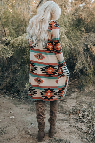 Turquoise Trail Aztec Cardigan