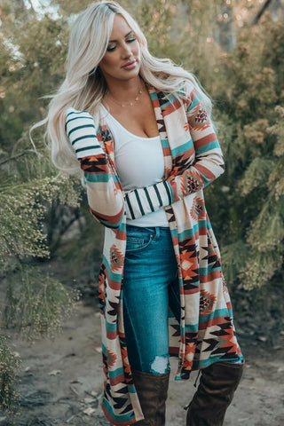 Turquoise Trail Aztec Cardigan