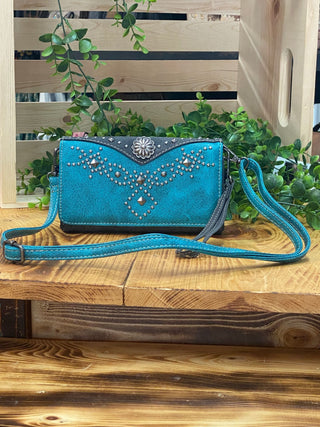 Turquoise Trails Studded Crossbody