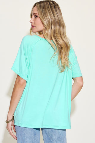 Turquoise V-Neck Back