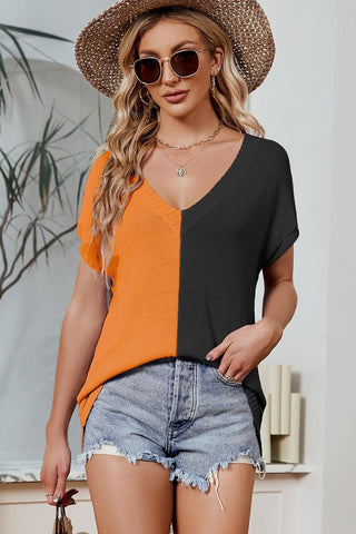 A stylized view of Two-Tone Outlaw Knit Top