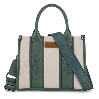 Wrangler Color Block Tote/Crossbody & Wallet Set – Green and Tan