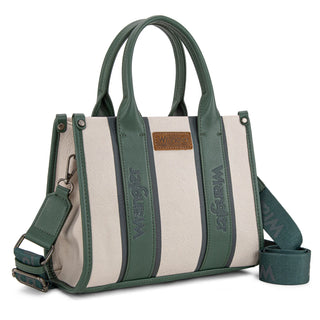 Wrangler Color Block Tote/Crossbody & Wallet Set – Green and Tan