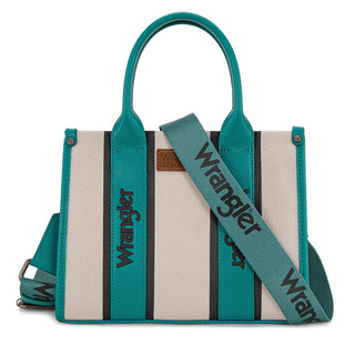 Wrangler Color Block Tote/Crossbody & Wallet Set – Turquoise and Tan