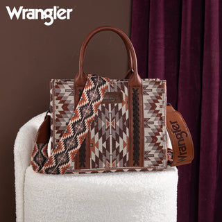 Wrangler Southwestern Brown Pattern Crossbody and Wallet Set
