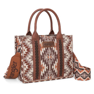 Wrangler Southwestern Brown Pattern Crossbody and Wallet Set