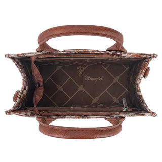 Wrangler Southwestern Brown Pattern Crossbody and Wallet Set